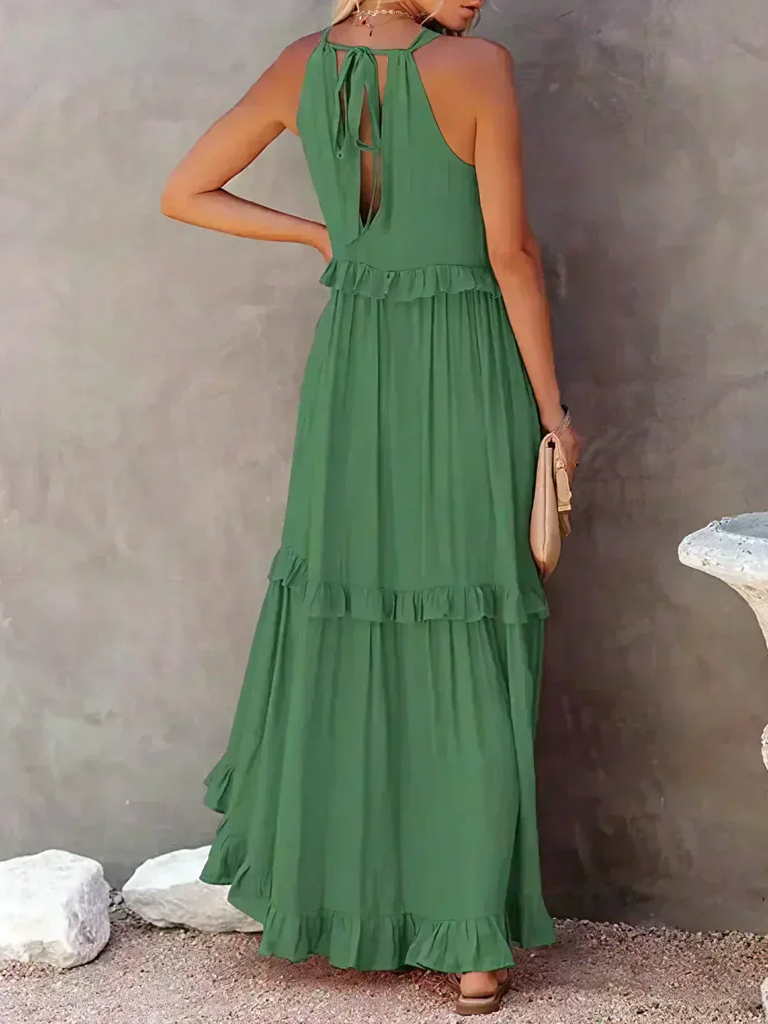 Isla | Boho Ruffle Maxi Dress