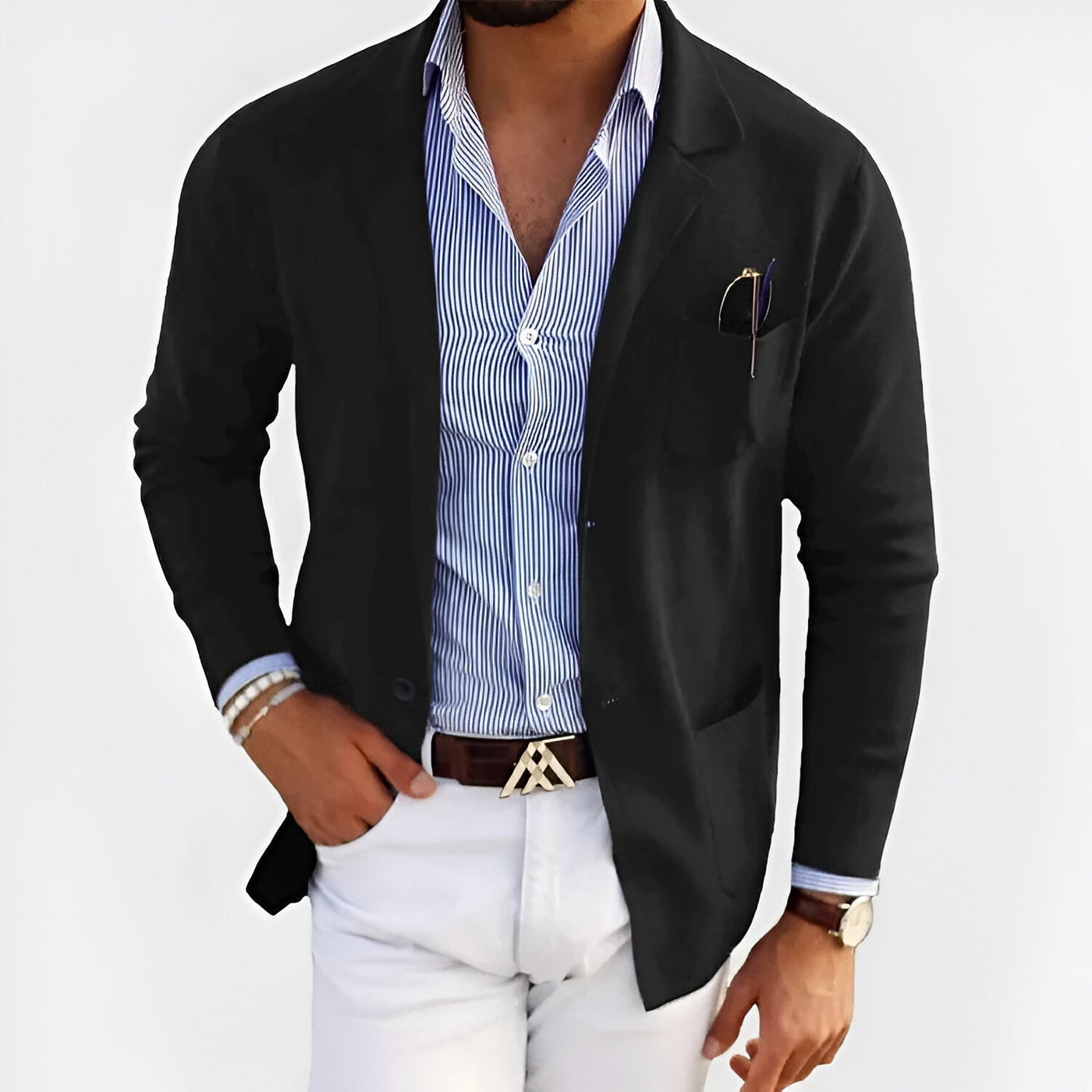 BeigeVINCENT | LIGHTWEIGHT KNIT BLAZER