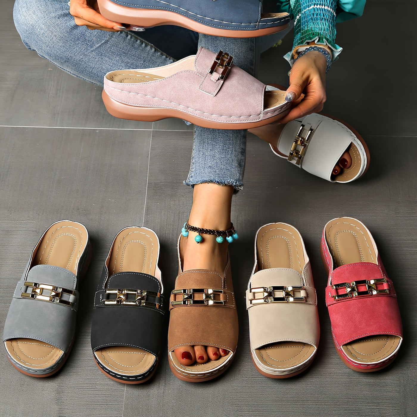 Kathryna™ | Comfy Buckle Sandals