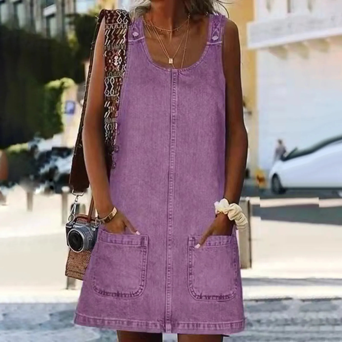 Olivia™ | Comfortable Wide Shoulder Style Mini Dress