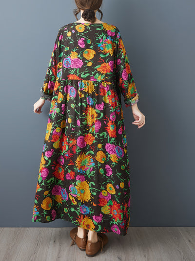 Serena | Midnight Garden Maxi Dress