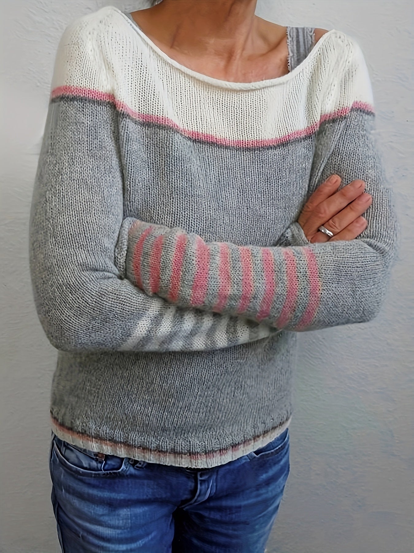 Katharina™ | Long Sleeve Striped Sweater