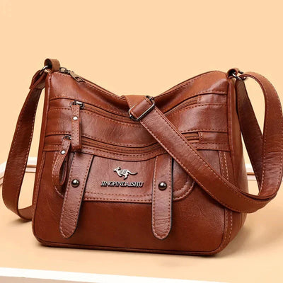Wren - Stylish Retro Multi-Pocket PU Leather Bag
