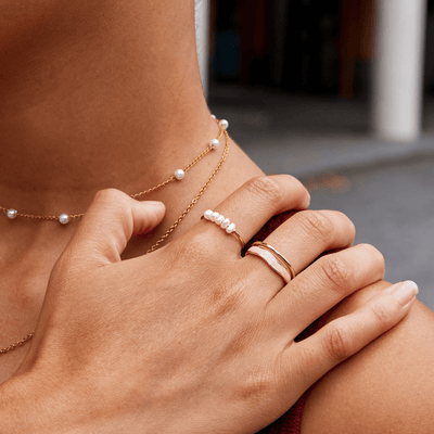 Classic Ring with Freshwater Pearl