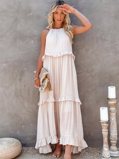 Madelyn | Boho Ruffle Maxi Dress