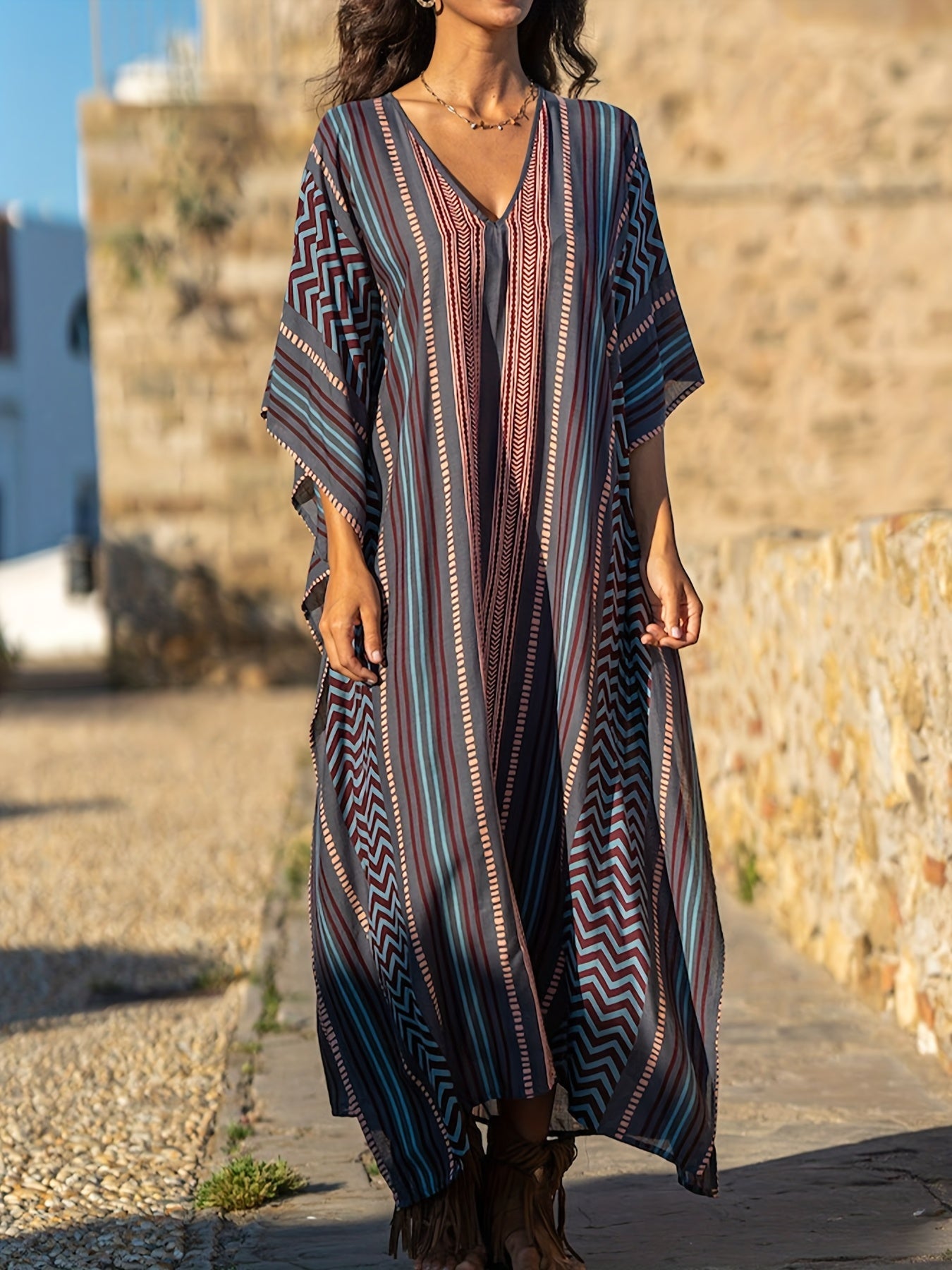 Zara | Boho Breeze Kaftan Dress