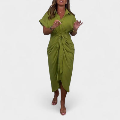 NICOLE | TIE-FRONT SHIRT DRESS