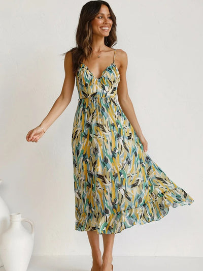 Emily™ | Floral Long Dress with Strap