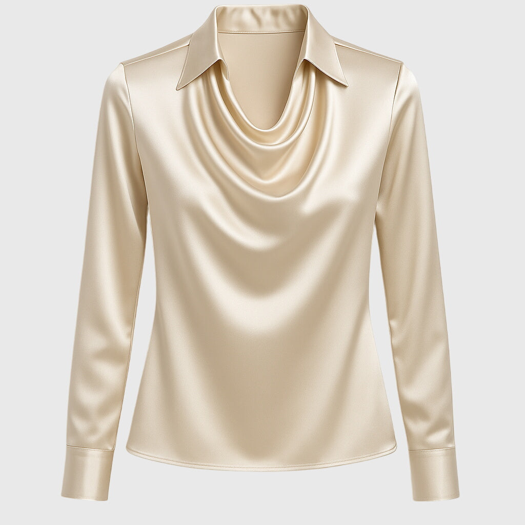Sylvia | Luxe Shine Pleated Blouse