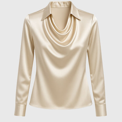 Sylvia | Luxe Shine Pleated Blouse