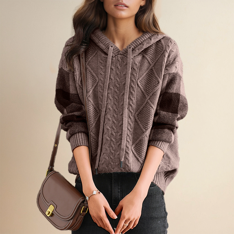 Mary - Jacquard Hooded Sweater