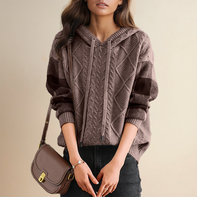 Mary - Jacquard Hooded Sweater
