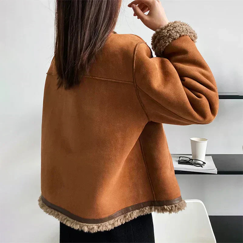 Anna | Buttoned Sheepskin Jacket