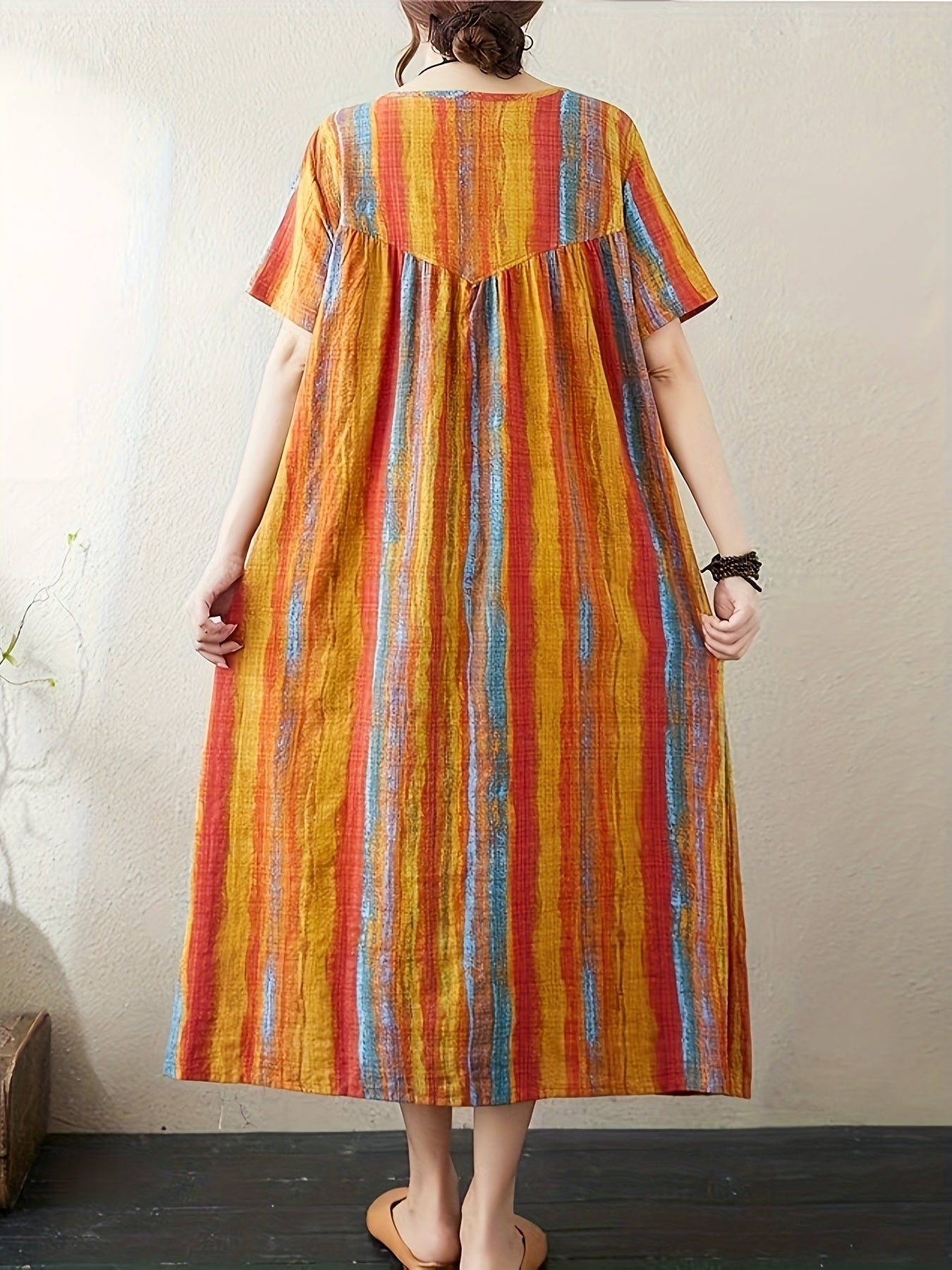 Nora | Sunset Stripe Maxi Dress