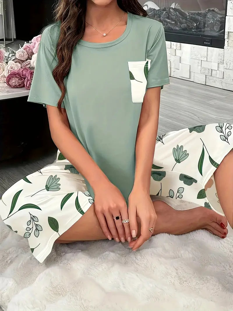 Kinsley - Comfortable Loungewear Set With Floral Print