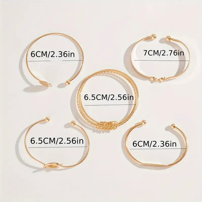 Knotted Elegance Bracelet Set | Gold 18k