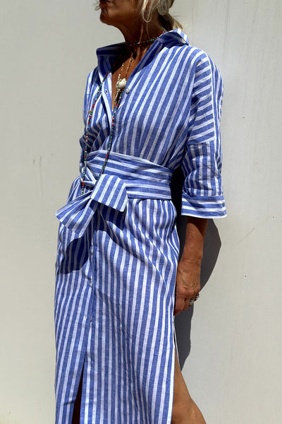 LUCY | RELAXED STRIPED SHIRT DRESS