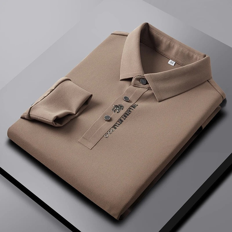 Barcciano Premium Silk Long Sleeve Polo