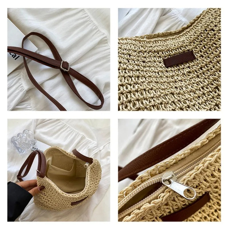 Natalia | Straw shoulder bag