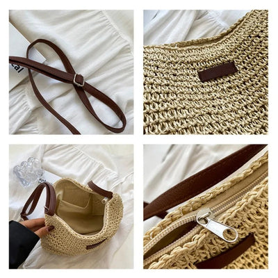 Natalia | Straw shoulder bag