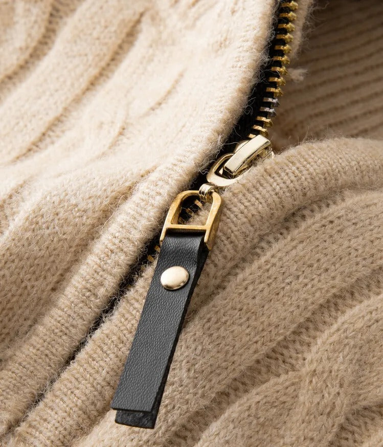 Livio Agresti Premium Half-Zip Alpaca Sweater