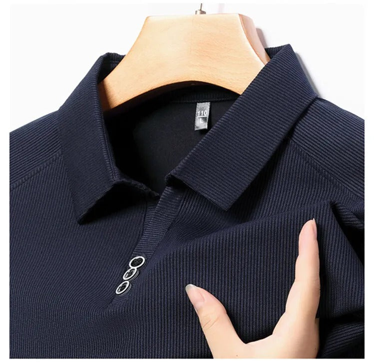 Edward Premium Long Sleeve Waffle Polo