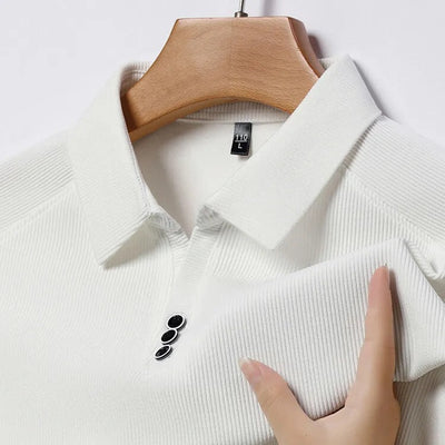 Edward Premium Long Sleeve Waffle Polo