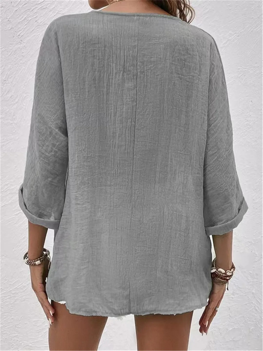 Eliane™ – Ocean Drift Linen Top