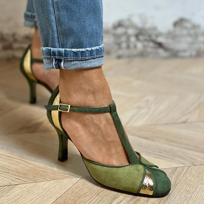 Wilenia – Closed-Toe Heels with T-Strap