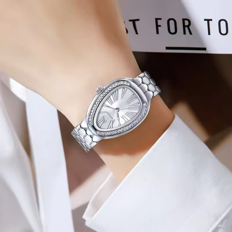 Fashionable Serpentine Quartz Watch