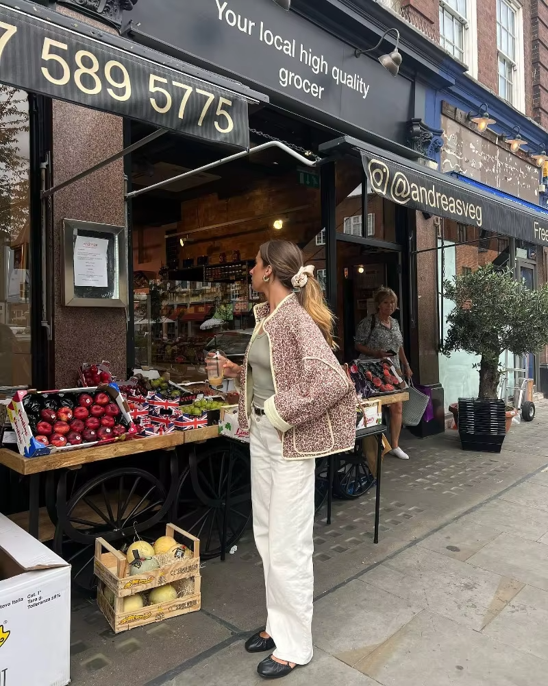 Layla™ - Modern Quilted Flower Print Jacket