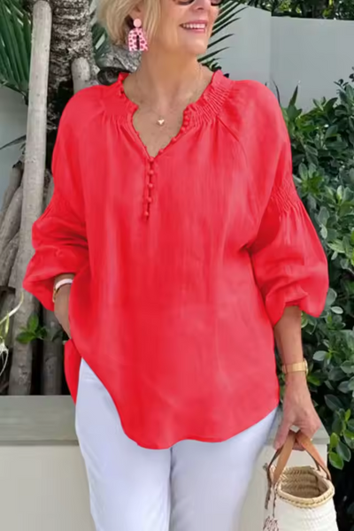 Avery™ - Casual V Neck Blouse