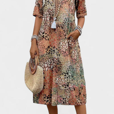 EILEEN | BREEZY PRINTED MIDI DRESS