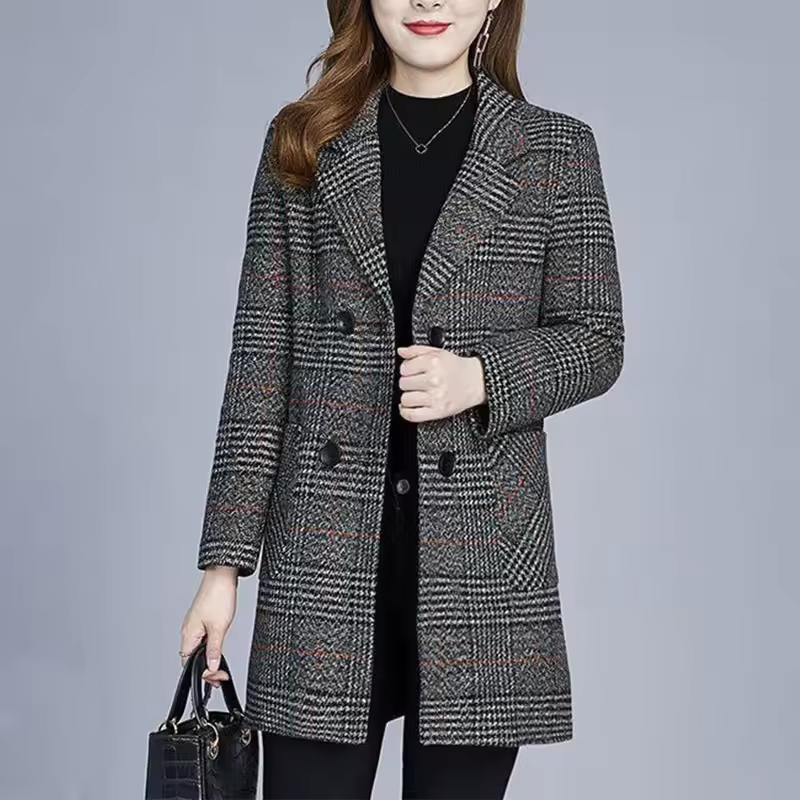 Aubrey™ - Elegant Plaid Blazer