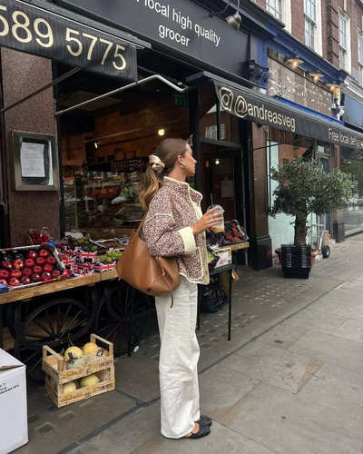 Layla™ - Modern Quilted Flower Print Jacket