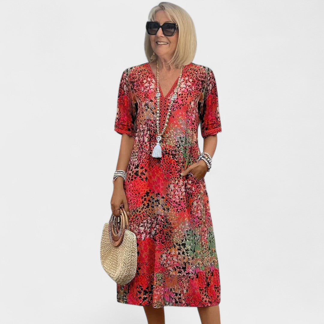 EILEEN | BREEZY PRINTED MIDI DRESS