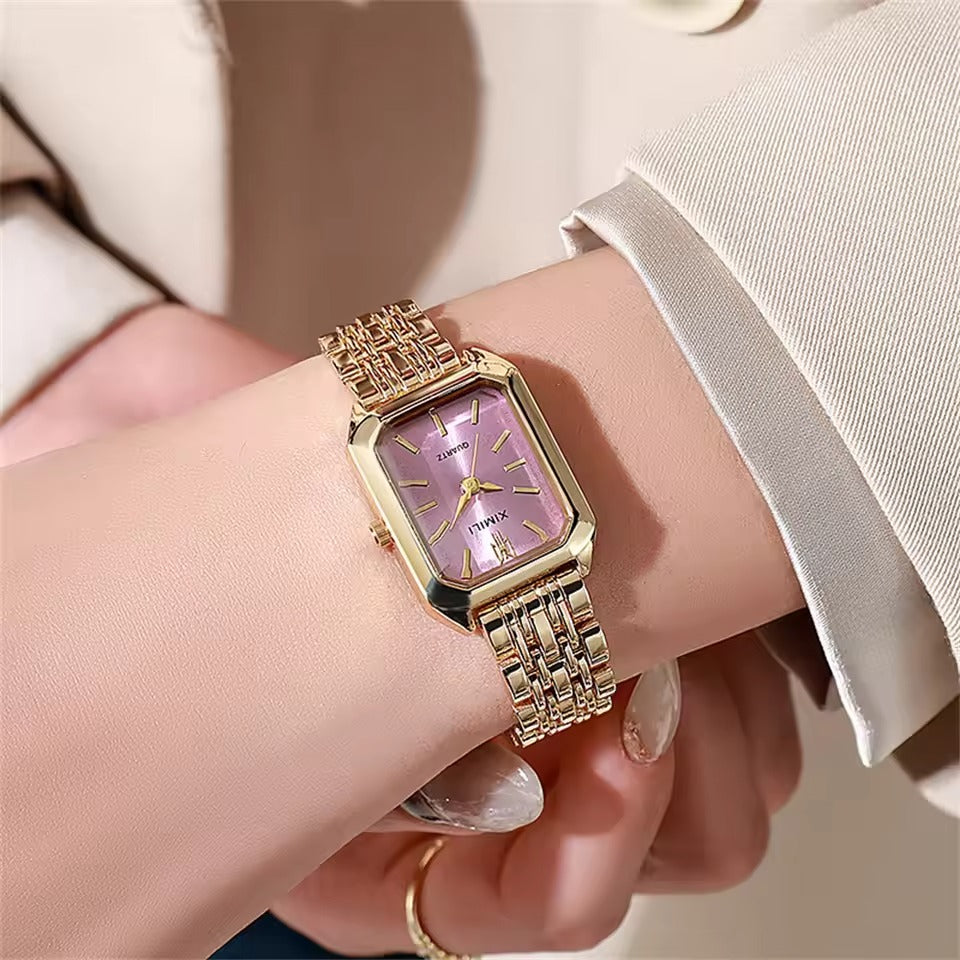 Classic Gold Square Quartz Watch