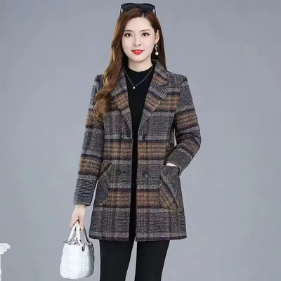 Aubrey™ - Elegant Plaid Blazer
