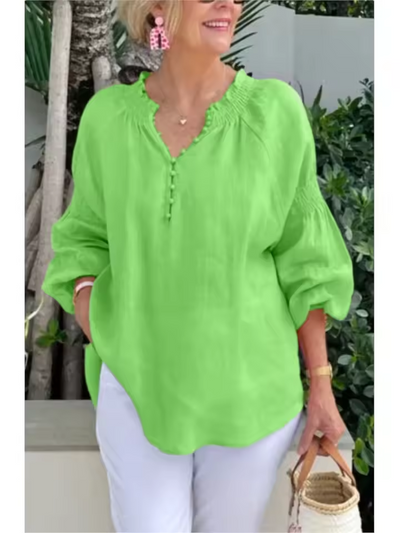 Avery™ - Casual V Neck Blouse