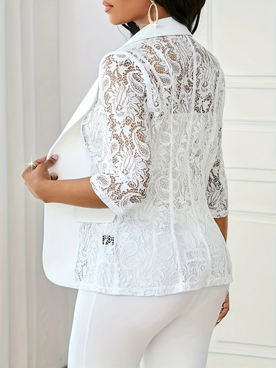 Layla™ - Contrast Lace Blazer