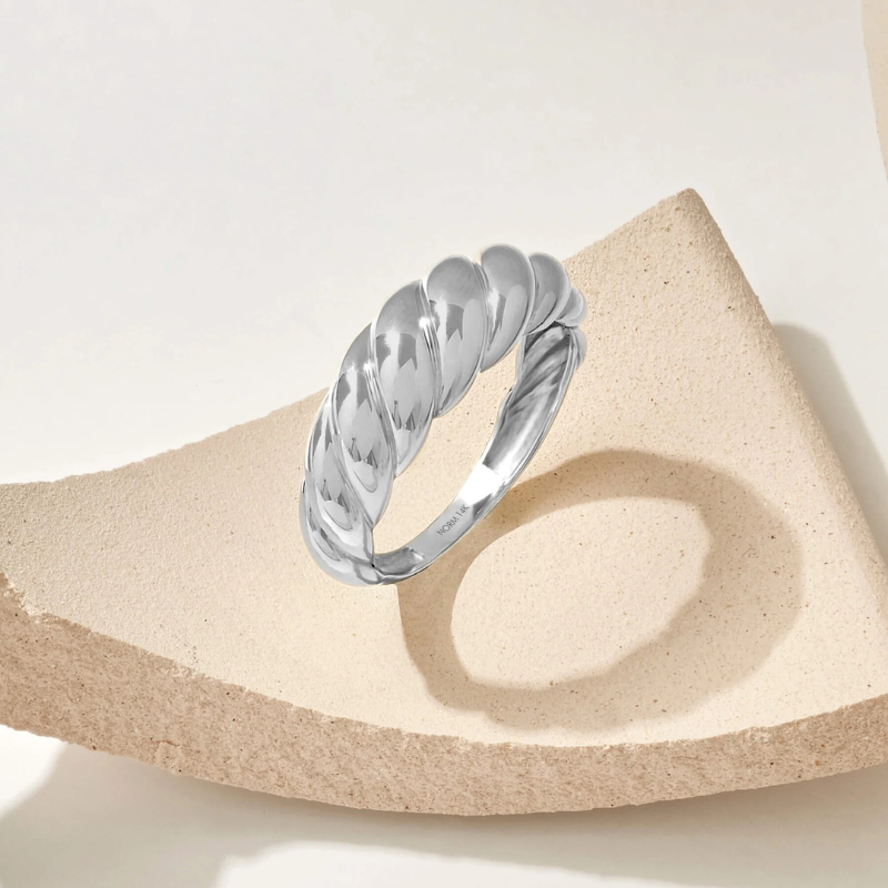 Croissant Ring | White Gold 14k