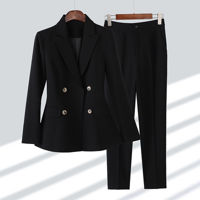 Aven - Classic 4-Button Blazer with Matching Pants Set