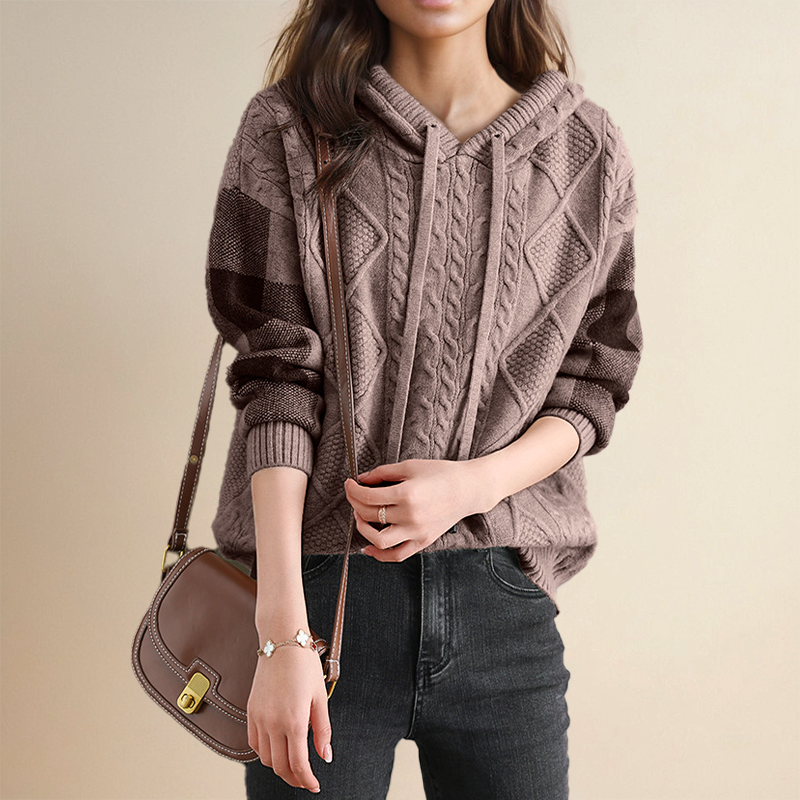 Mary - Jacquard Hooded Sweater