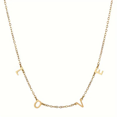 Golden Custom Initial Necklace