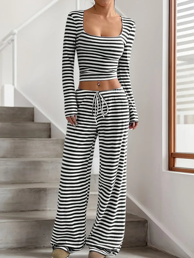 Charlotte™ - Casual Striped Two-Piece Set