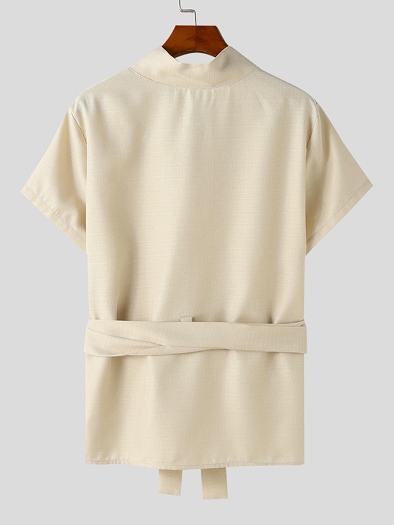 Émeric Valois Kimono-Inspired Wrap Shirt