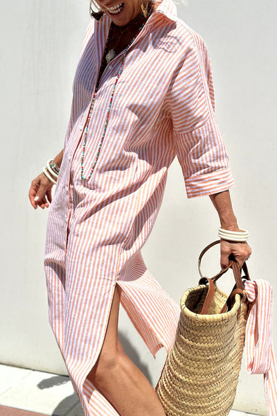 LUCY | RELAXED STRIPED SHIRT DRESS