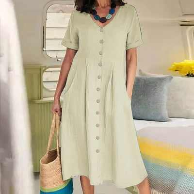 Yasmin™ - Effortless Buttoned Dress