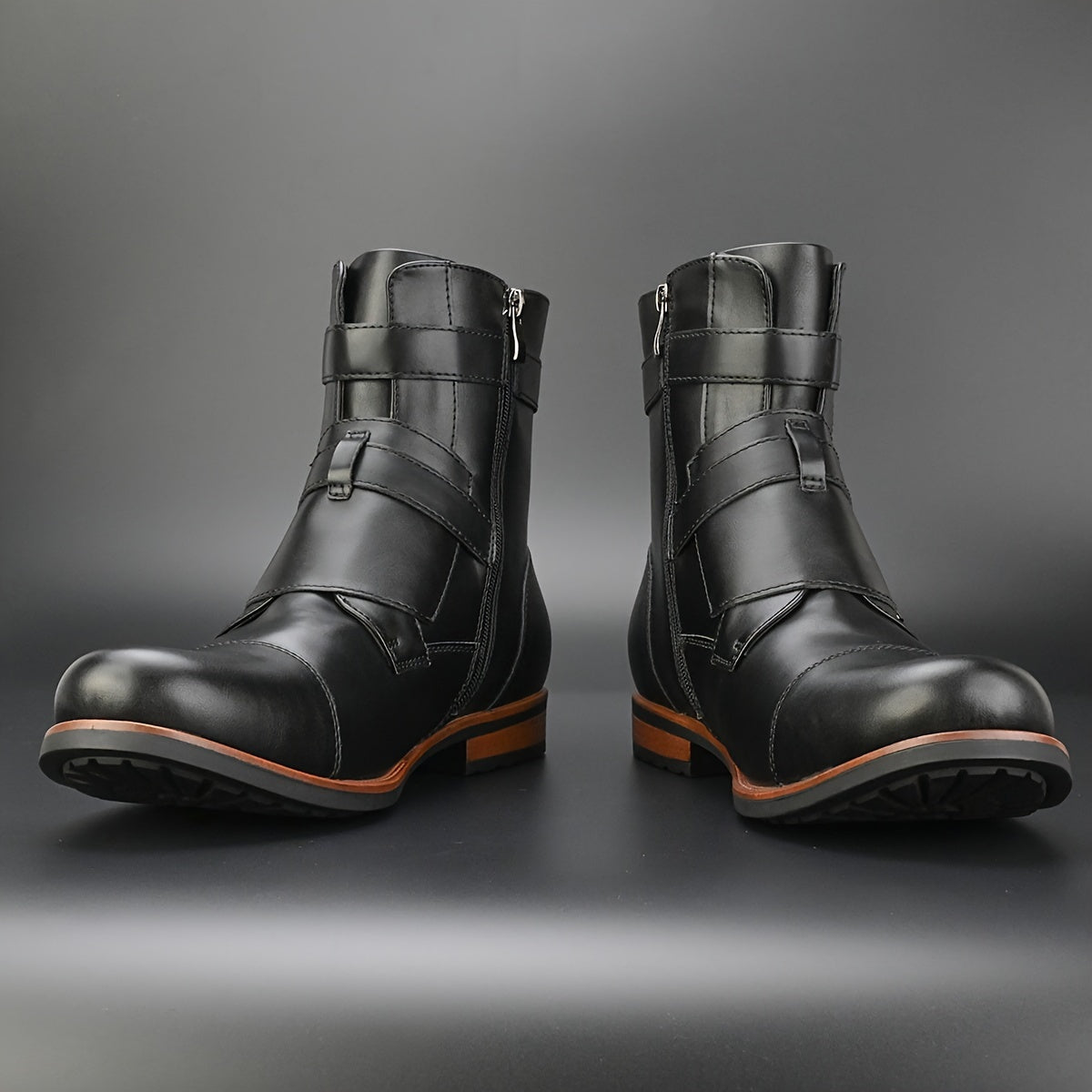 Auguste Lavallée Ankle-High Biker Leather Boots