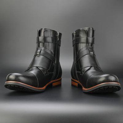 Auguste Lavallée Ankle-High Biker Leather Boots